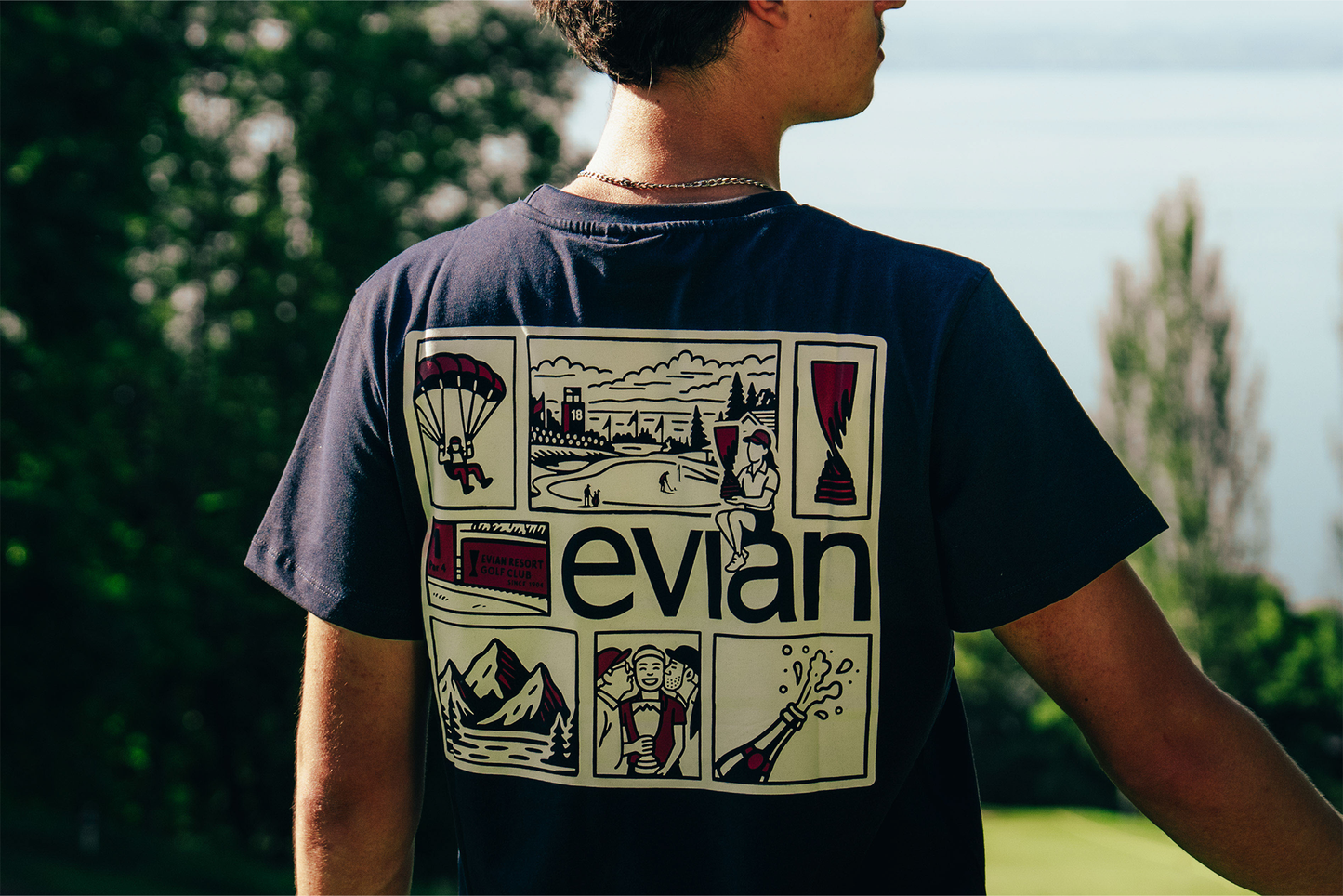 T-shirt homme bleu marine - The Amundi Evian Championship